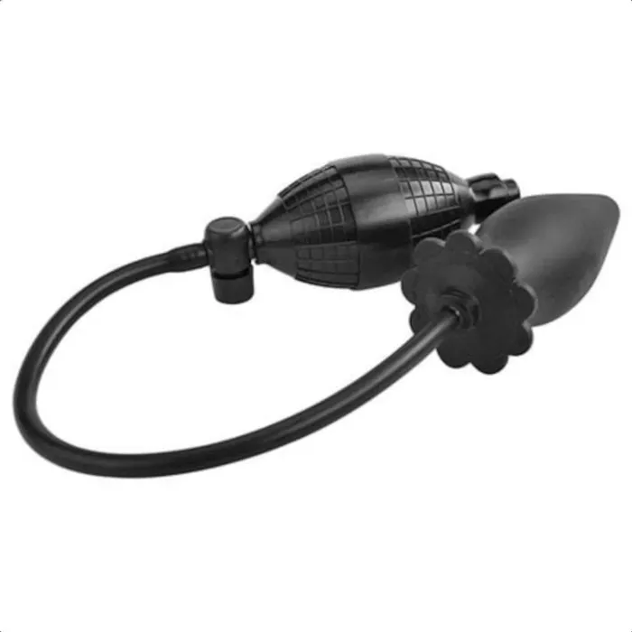 Love Plugs Anal Black Expanding Silicone Inflatable Butt Plug