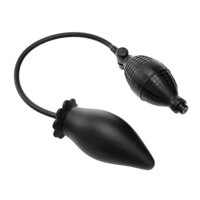 Love Plugs Anal Black Expanding Silicone Inflatable Butt Plug