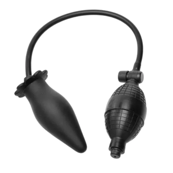 Love Plugs Anal Black Expanding Silicone Inflatable Butt Plug