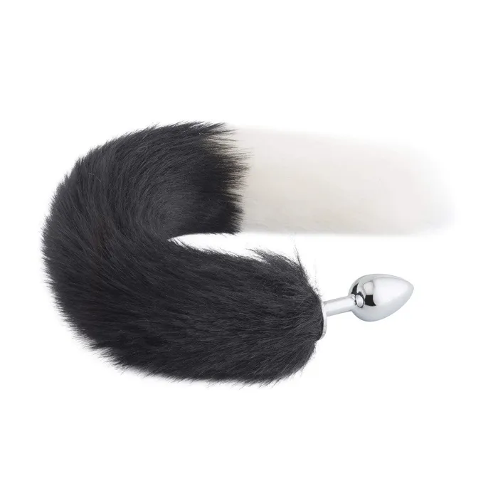 Love Plugs Black White Cat Tail Plug 16 Anal