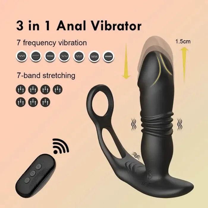 Male Sex Toys Inyarose Telescopic Massaging Prostate Stimulator