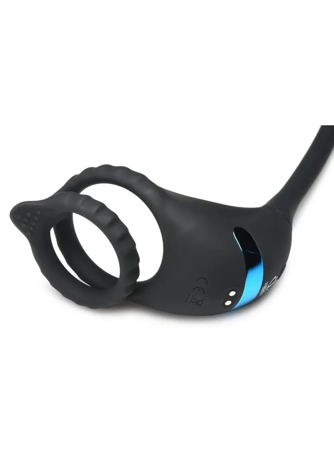 Male Sex Toys Trinity Men Vibrating Rechargeable Silicone Cock Ring and Anal Stimulator Trinity Men