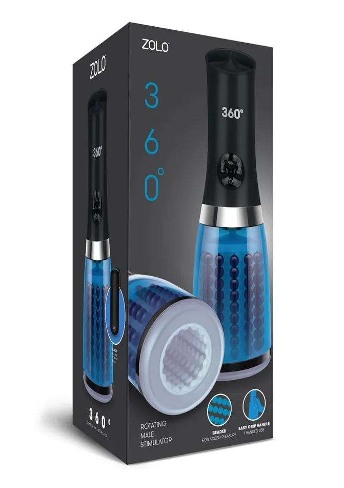 Male Sex Toys Zolo ZOLO 360 Rotating Beaded Masturbator Male Sex Toys Zolo ZOLO 360 Rotating Beaded Masturbator