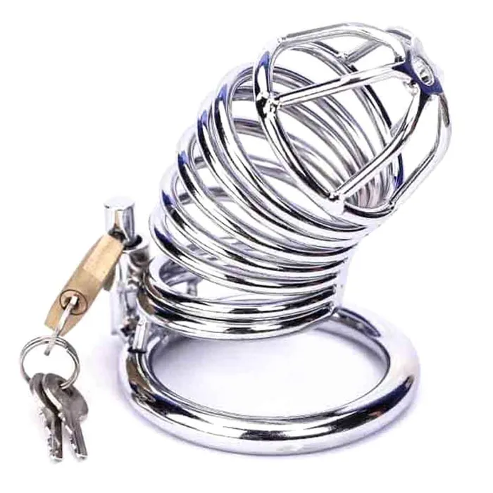 Metal Chastity Cage Love Plugs Male Sex Toys