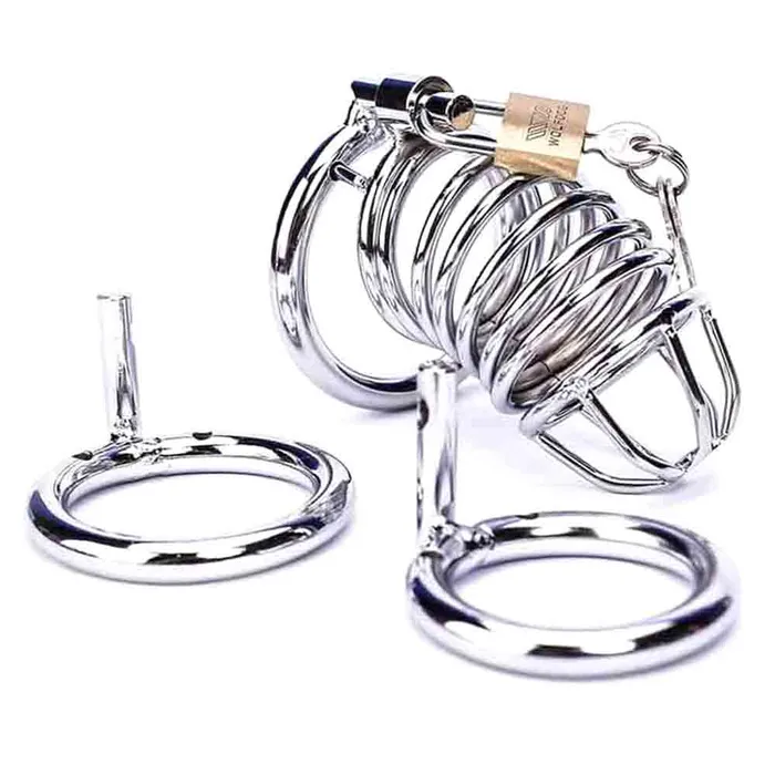 Metal Chastity Cage Love Plugs Male Sex Toys