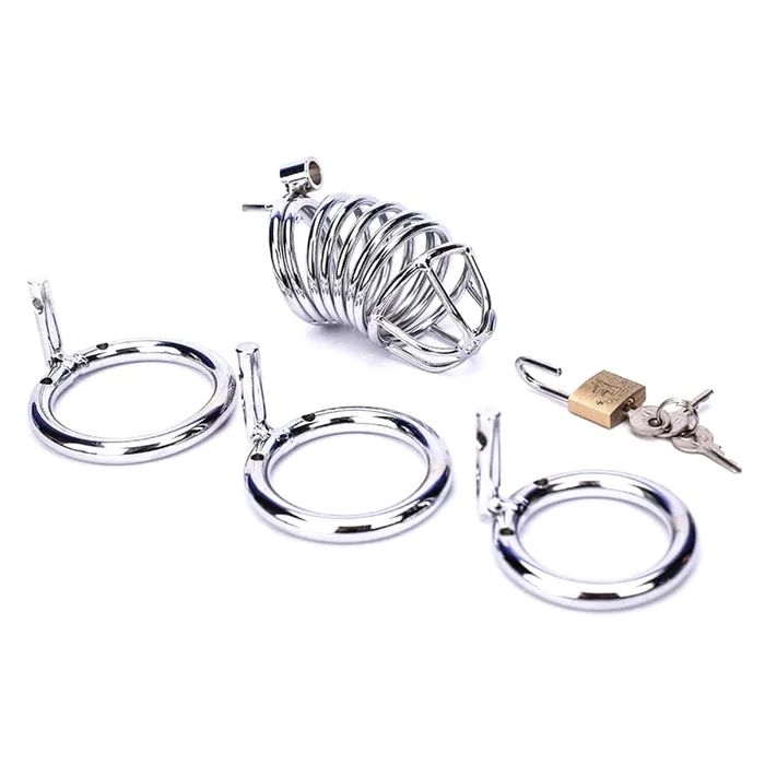 Metal Chastity Cage Love Plugs Male Sex Toys