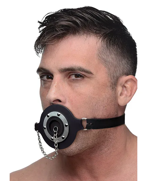 Open Desires Male Sex Toys Master Series Pie Hole Silicone Feeding Gag