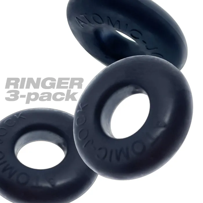 Oxballs Male Sex Toys Oxballs Ringer Plus Silicone Cock Ring 3 Pack Special Edition Night