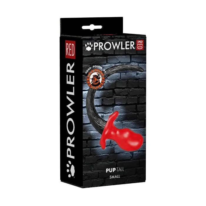 Prowler RED By Oxballs PUPTAIL Butt Plug Red Black Small Prowler RED Anal