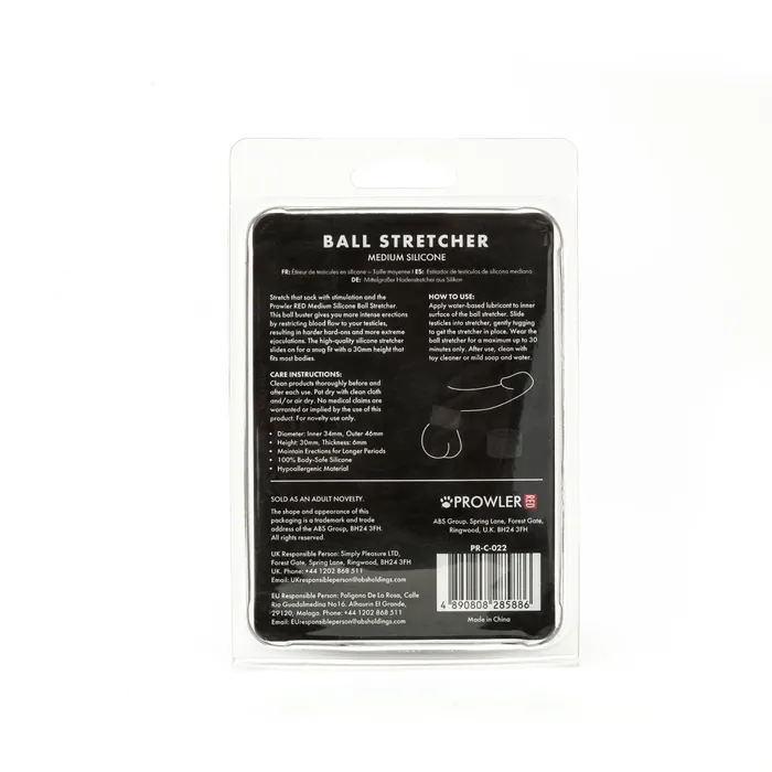 Prowler RED Silicone Ball Stretcher Black Medium Prowler RED Anal