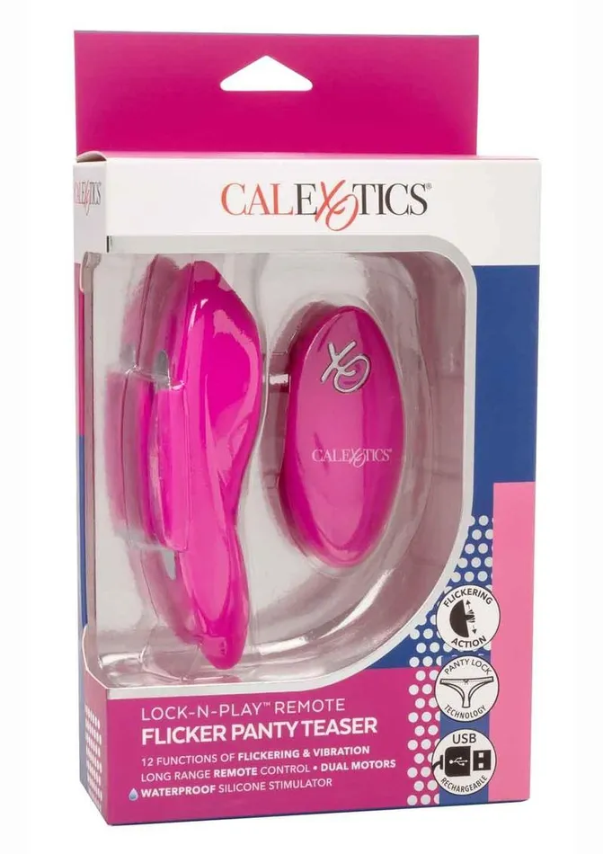 Remote Controlled Vibes Female Sex Toys LockNPlay Remote Flicker Rechargeable Silicone Panty Teaser Panty Vibe
