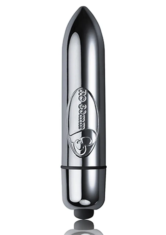 Rocks Off Female Sex Toys RO 80mm Single Speed Bullet Vibrator Chrome