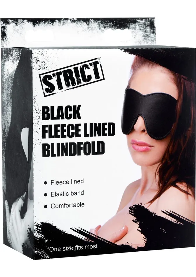 STRICT Anal Strict Black Fleece Lined Blindfold