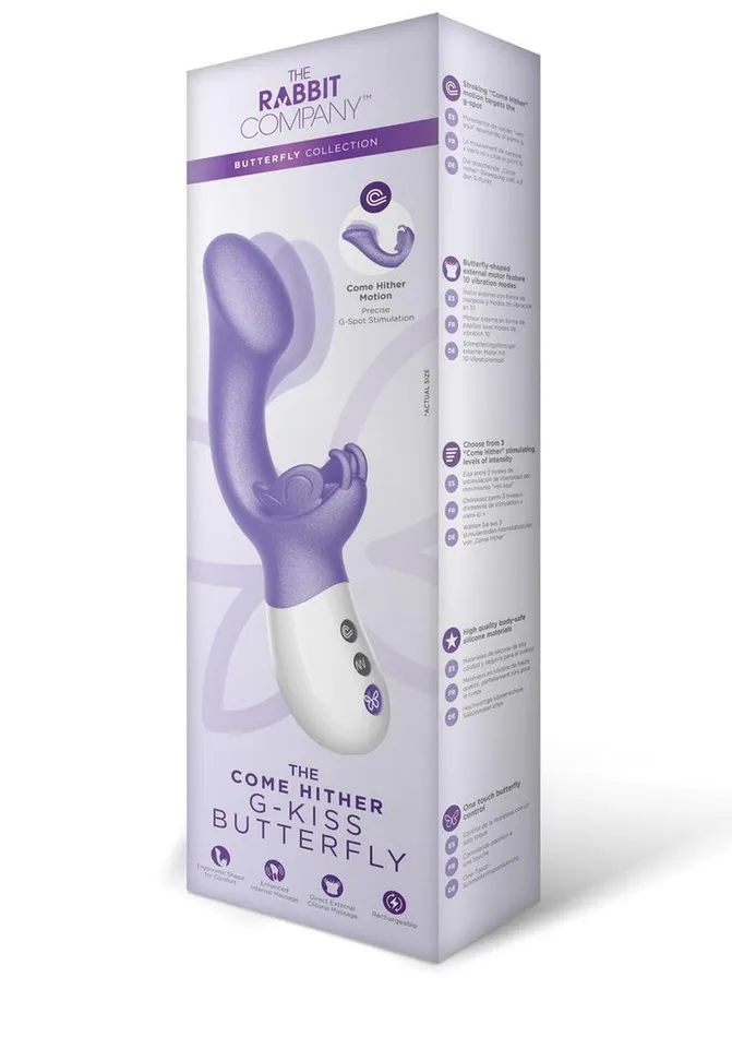 The Rabbit Company Female Sex Toys The Come Hither GKiss Butterfly Silicone Rechargeable Rabbit Vibrator