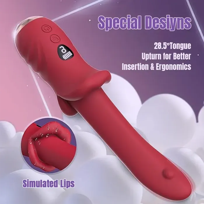 Tongue Vibrator with LCD Display Inyarose Female Sex Toys