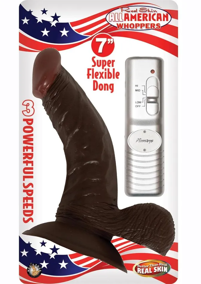 Whoppers Female Sex Toys All American Whoppers Vibrating Dildo with Balls