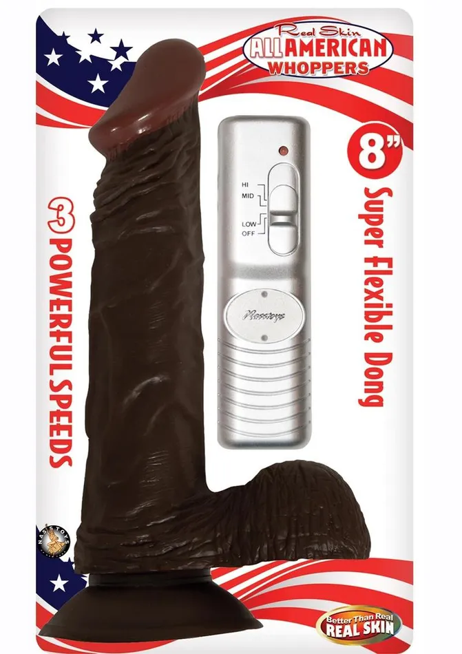 Whoppers Female Sex Toys All American Whoppers Vibrating Dildo with Balls