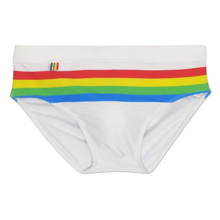 XINNEIKEEA Swimsuit Store Anal Ringaround Rainbow Swim Briefs