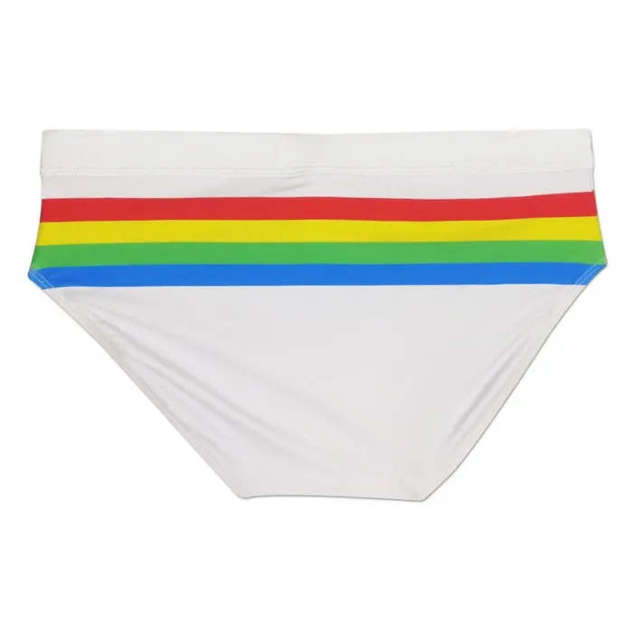 XINNEIKEEA Swimsuit Store Anal Ringaround Rainbow Swim Briefs