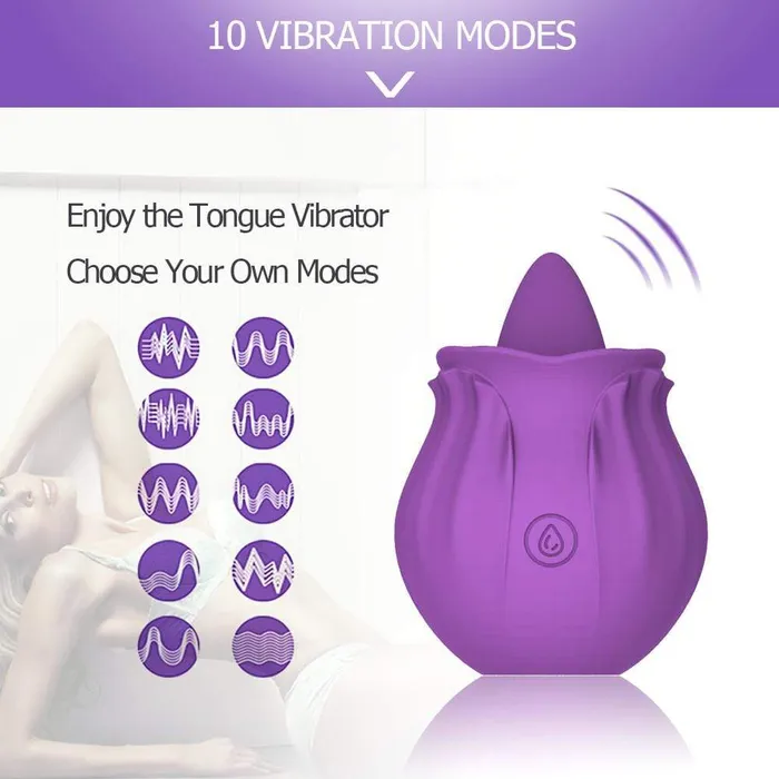 ADLTOYFUN Female Sex Toys TULIP Mini Tongue Vibrator