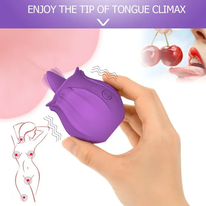 ADLTOYFUN Female Sex Toys TULIP Mini Tongue Vibrator