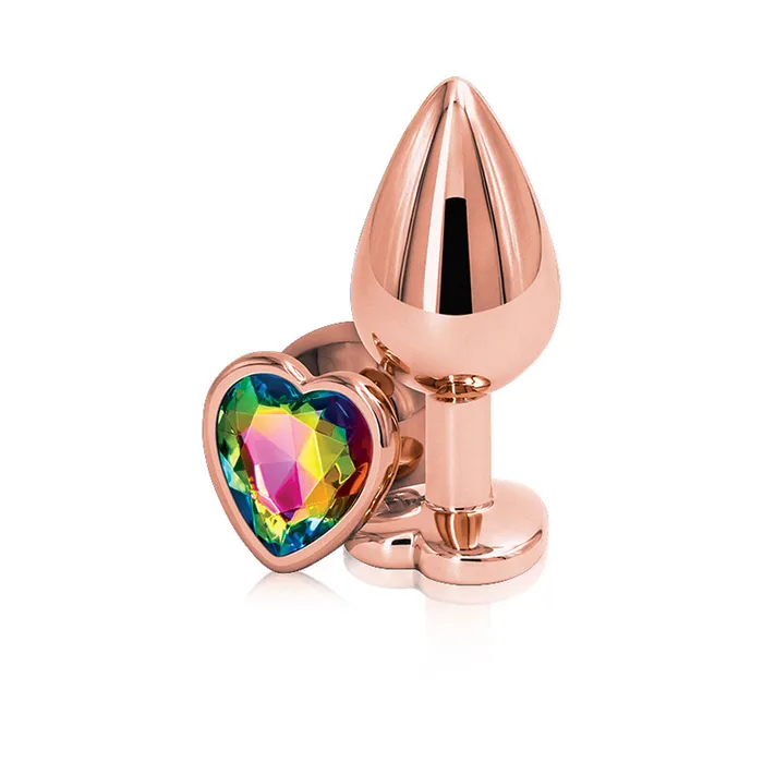Anal nsnovelties Rear Assets Rose Gold Heart Medium Rainbow Anal nsnovelties Rear Assets Rose Gold Heart Medium Rainbow