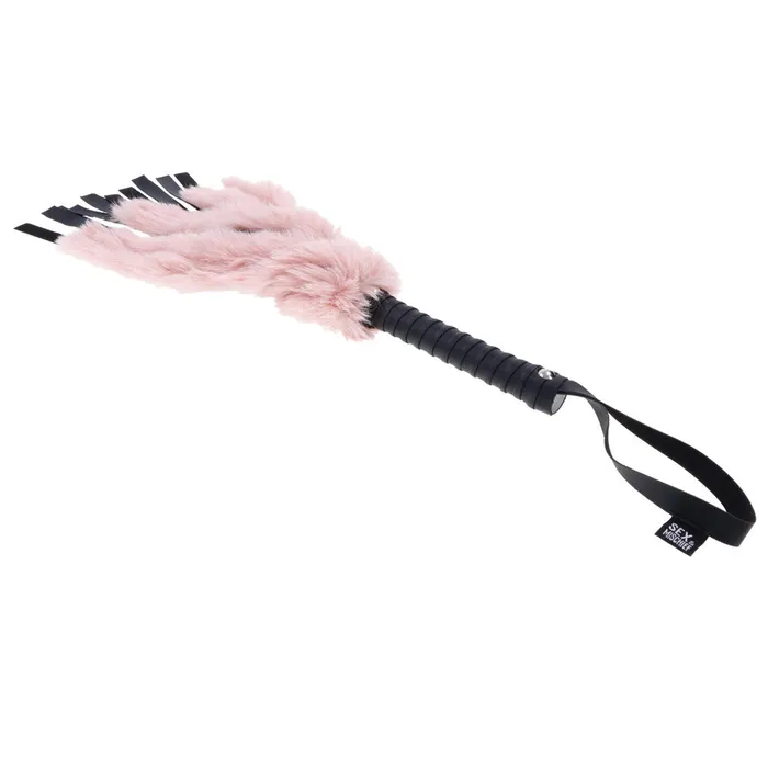Anal Sportsheets Brat Faux Fur Flogger Pinkblack