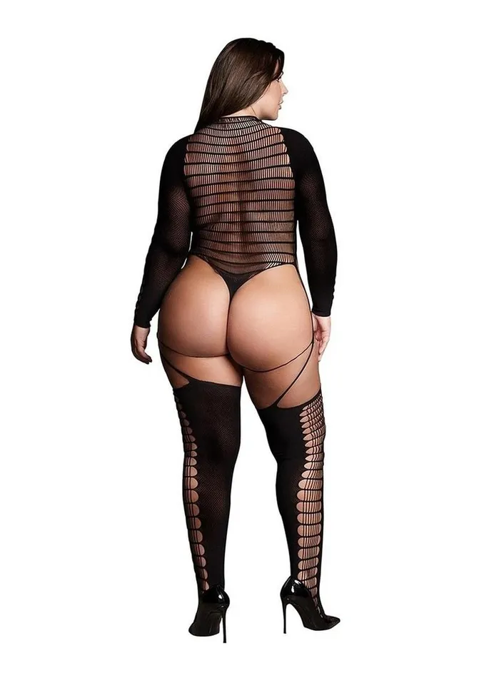 Bodystockings Playsuits Le Desir Shade Kalyke Xxiii Bodystocking with Turtleneck Le Desir