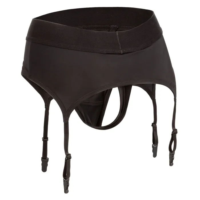 CalExotics Boundless Thong With Garter Lxl Black Male Sex Toys CalExotics Boundless Thong With Garter Lxl Black Male Sex Toys