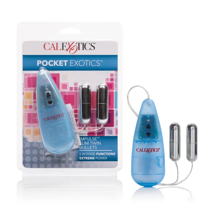 CalExotics Female Sex Toys Pocket Exotics Impulse Slim Twin Bullets CalExotics Female Sex Toys Pocket Exotics Impulse Slim Twin Bullets