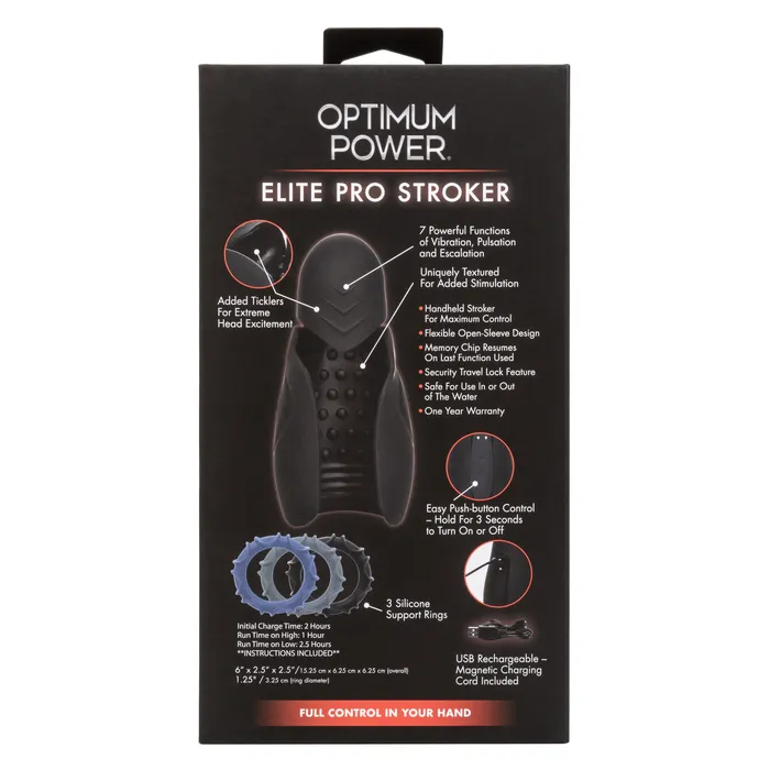 CalExotics Male Sex Toys Optimum Power Elite Pro Stroker CalExotics Male Sex Toys Optimum Power Elite Pro Stroker
