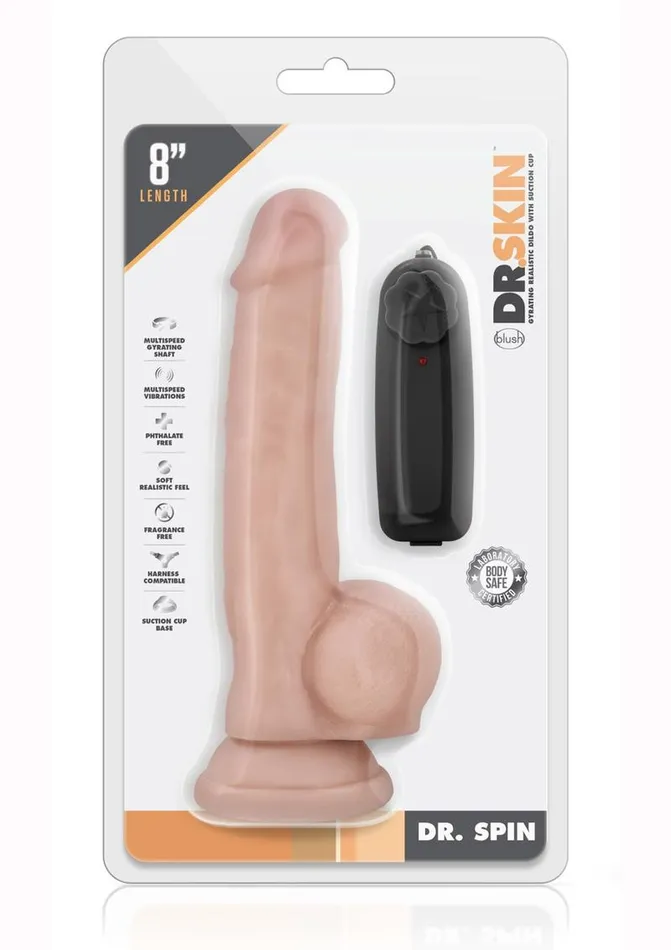 Dr Skin Dr Spin Gyrating Dildo with Suction Cup Dr Skin Female Sex Toys