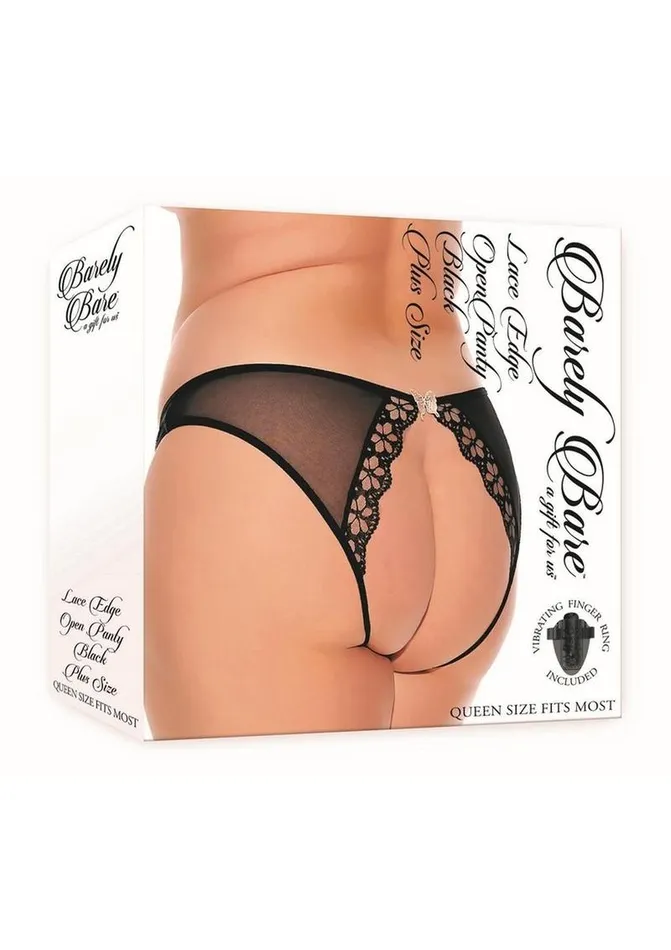Female Sex Toys Barely Bare Barely Bare Lace Edge Open Panty