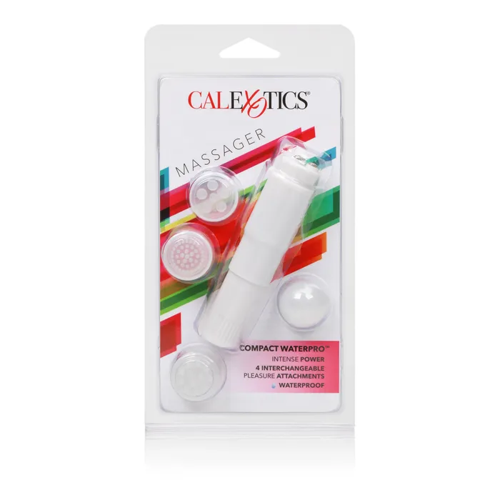 Female Sex Toys CalExotics Compact Waterproof Personal Travel Massager With 4 Tips White Female Sex Toys CalExotics Compact Waterproof Personal Travel Massager With 4 Tips White