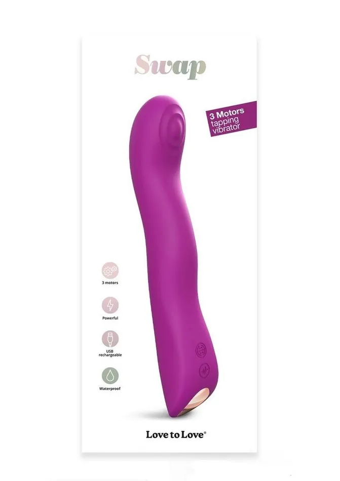 Female Sex Toys Love to Love Swap Rechargeable Silicone Vibrator Sweet Orchid