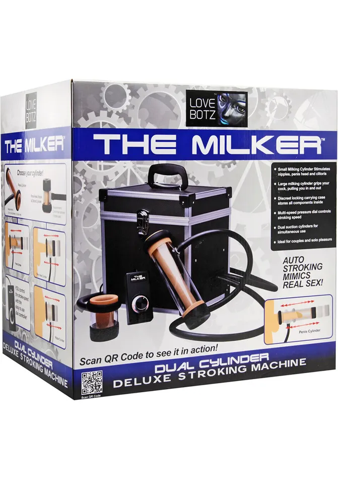 Female Sex Toys Lovebotz Lovebotz The Milker Dual Cylinder Deluxe Stroking Machine