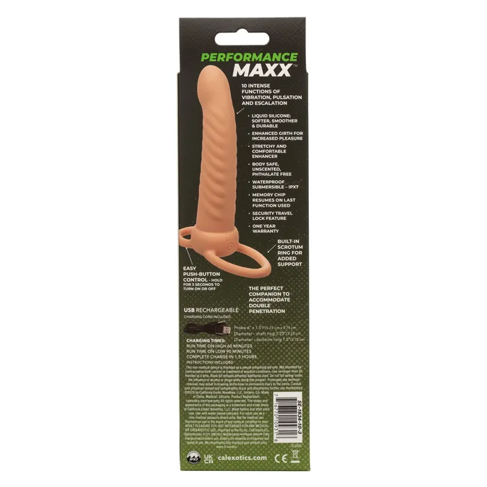 Female Sex Toys Performance Maxx Rechargeable Ribbed Dual Penetrator Ivory CalExotics Female Sex Toys Performance Maxx Rechargeable Ribbed Dual Penetrator Ivory CalExotics