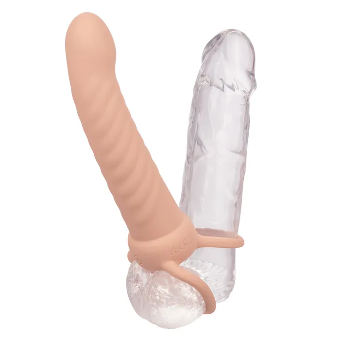 Female Sex Toys Performance Maxx Rechargeable Ribbed Dual Penetrator Ivory CalExotics Female Sex Toys Performance Maxx Rechargeable Ribbed Dual Penetrator Ivory CalExotics