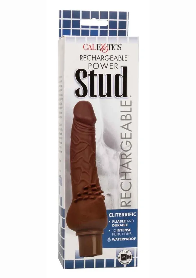 Female Sex Toys Rechargeable Power Stud Cliterrific Silicone Vibrating Dong Studs