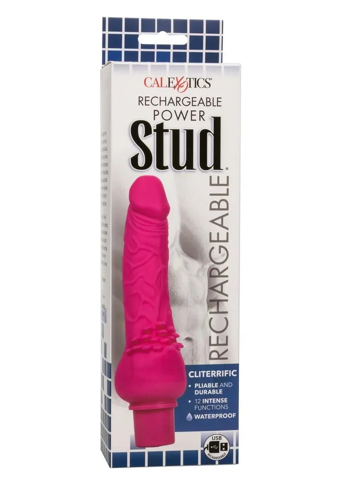 Female Sex Toys Rechargeable Power Stud Cliterrific Silicone Vibrating Dong Studs
