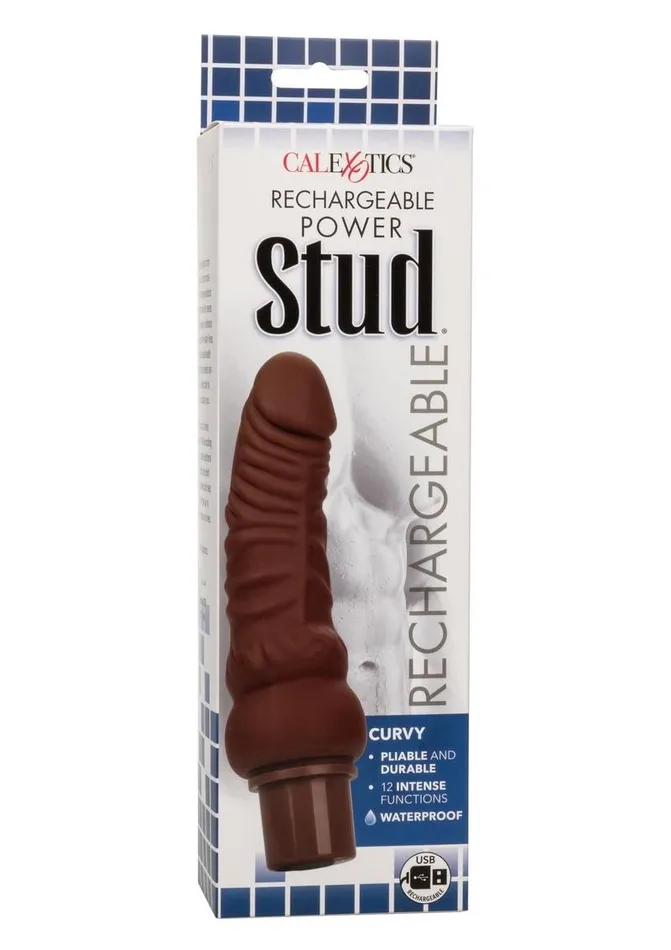 Female Sex Toys Studs Rechargeable Power Stud Curvy Silicone Vibrating Dong