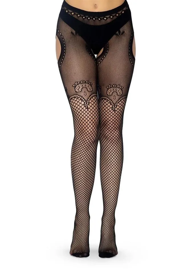 Leg Avenue Industrial Net Suspender Hose with Duchess Lace Top Accent Leg Avenue Female Sex Toys Leg Avenue Industrial Net Suspender Hose with Duchess Lace Top Accent Leg Avenue Female Sex Toys