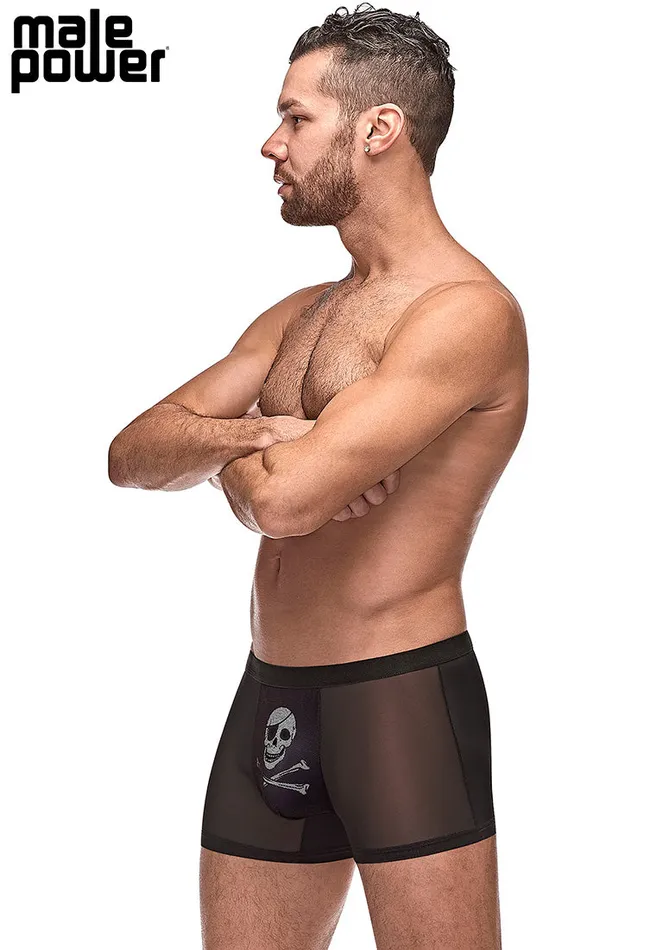 Male Power Anal Private Screening Skull Pouch Short Black Male Power Anal Private Screening Skull Pouch Short Black