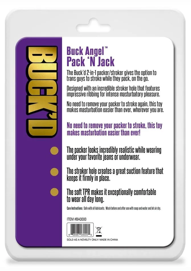 Male Sex Toys Buckd Pack N Jack 2In1 PackerStroker Buck Angel