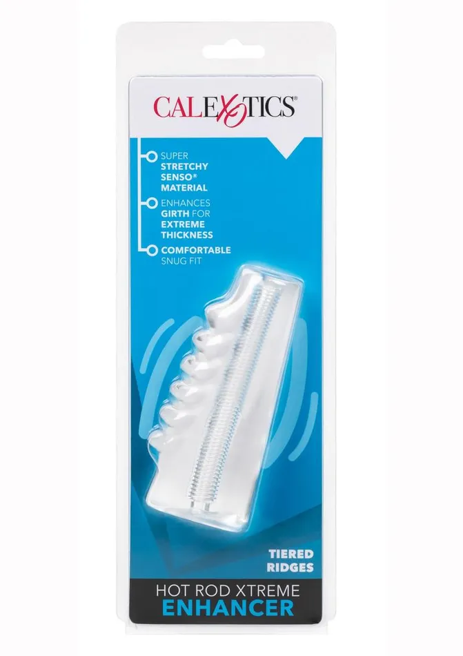 Male Sex Toys Extensions Hot Rod Xtreme Enhancer Penis Sleeve with Tiered Ridges