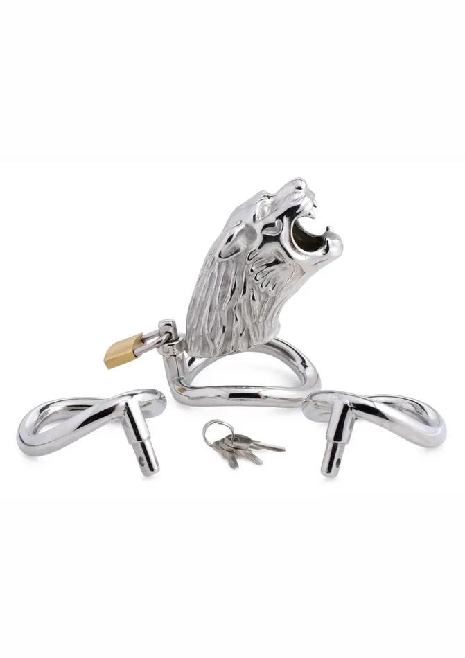 Male Sex Toys Master Series Master Series Tiger King Locking Chastity Cage Male Sex Toys Master Series Master Series Tiger King Locking Chastity Cage