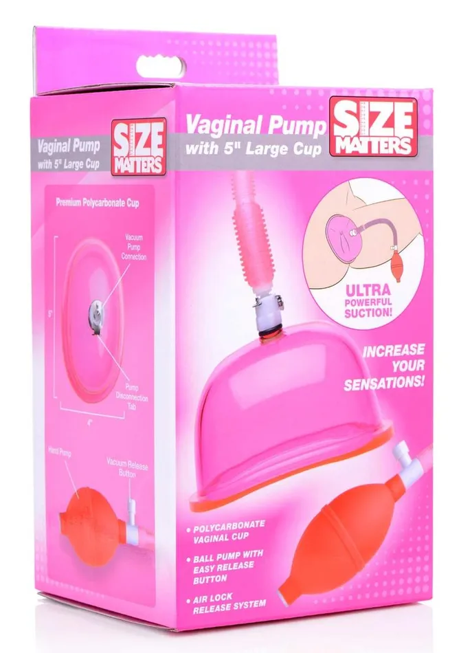 Male Sex Toys Size Matters Vaginal Pump with 5in Large Cup Size Matters