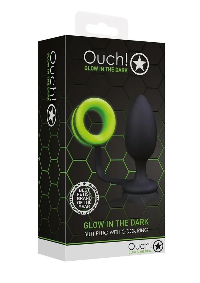Ouch Male Sex Toys Ouch Butt Plug with Cock Ring Silicone
