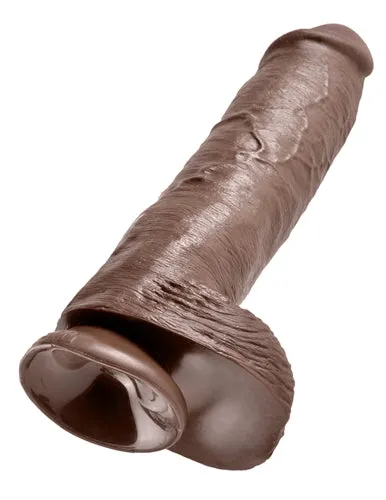 Pipedream Dildos King Cock 11 Inch Cock With Balls Brown Pipedream Dildos King Cock 11 Inch Cock With Balls Brown