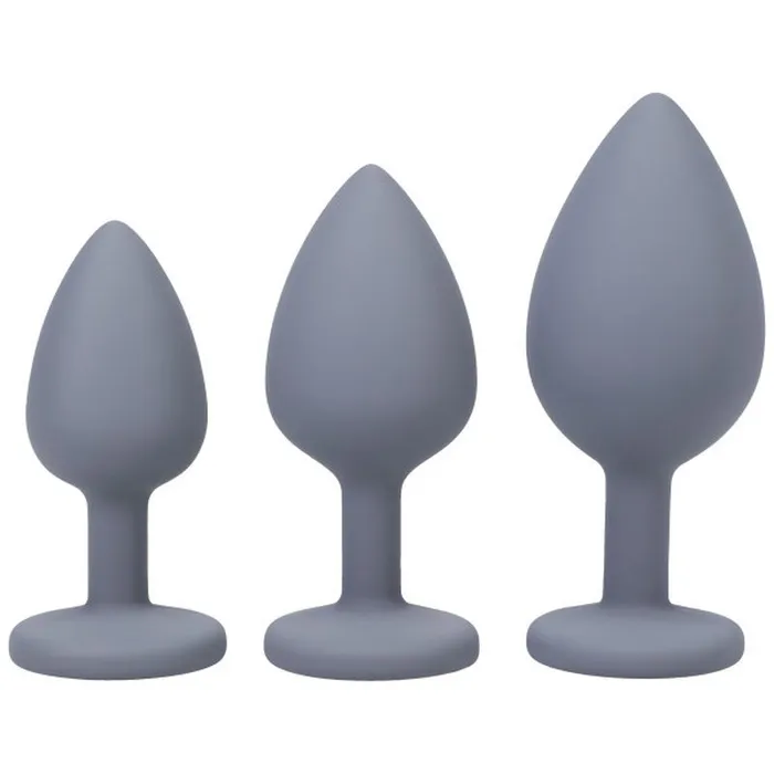 Silicone Anal Trainer Set 3 Pc Grey APlay Anal